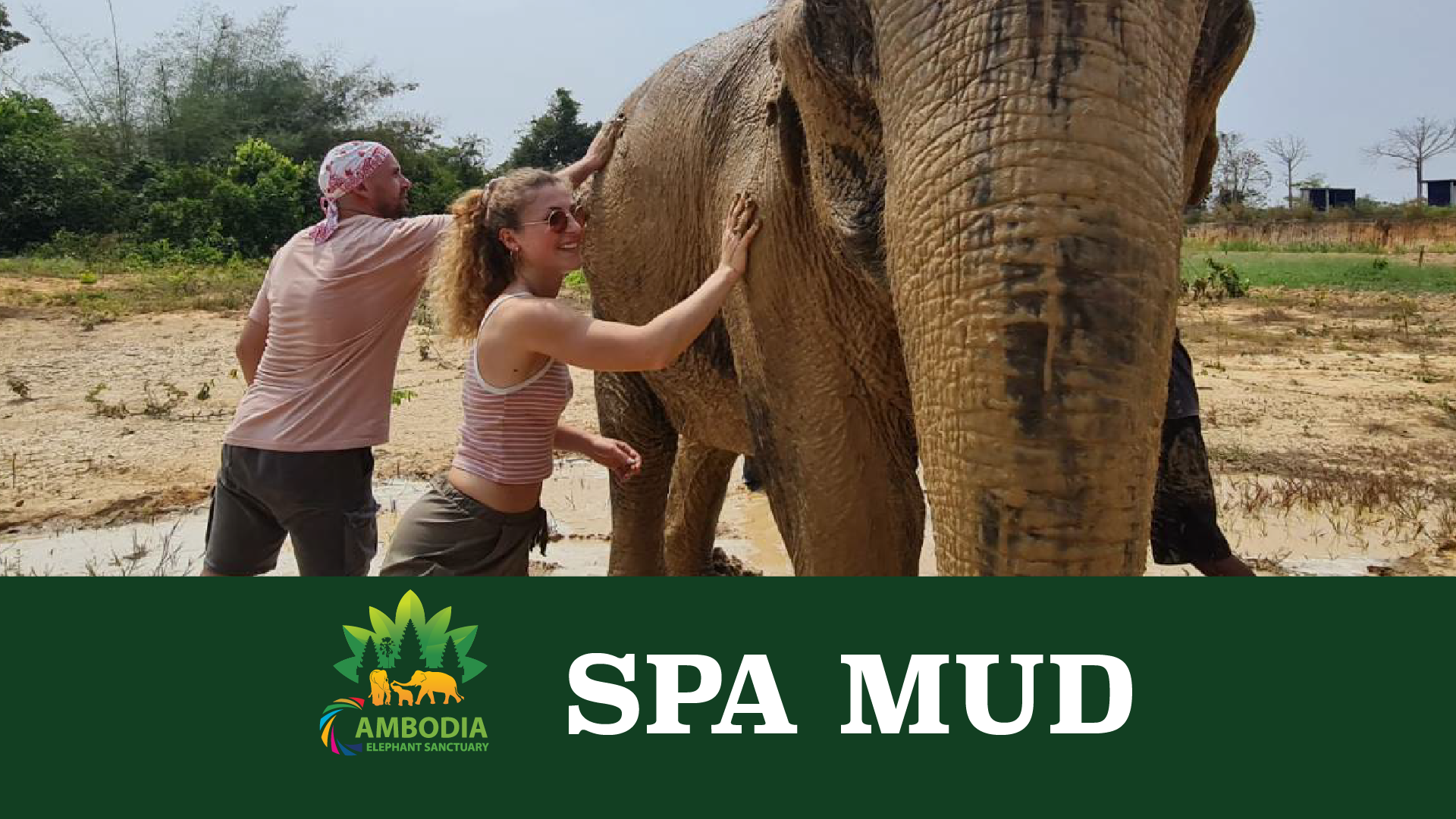 Spa Mud with Elephants. - Cambodia Elephant Sanctuary